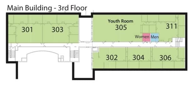 Main Building - 3rd Floor Map