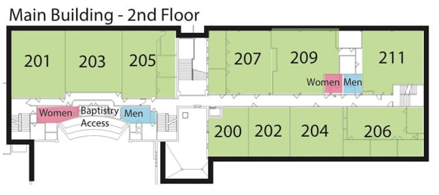 Main Building - 2nd Floor Map