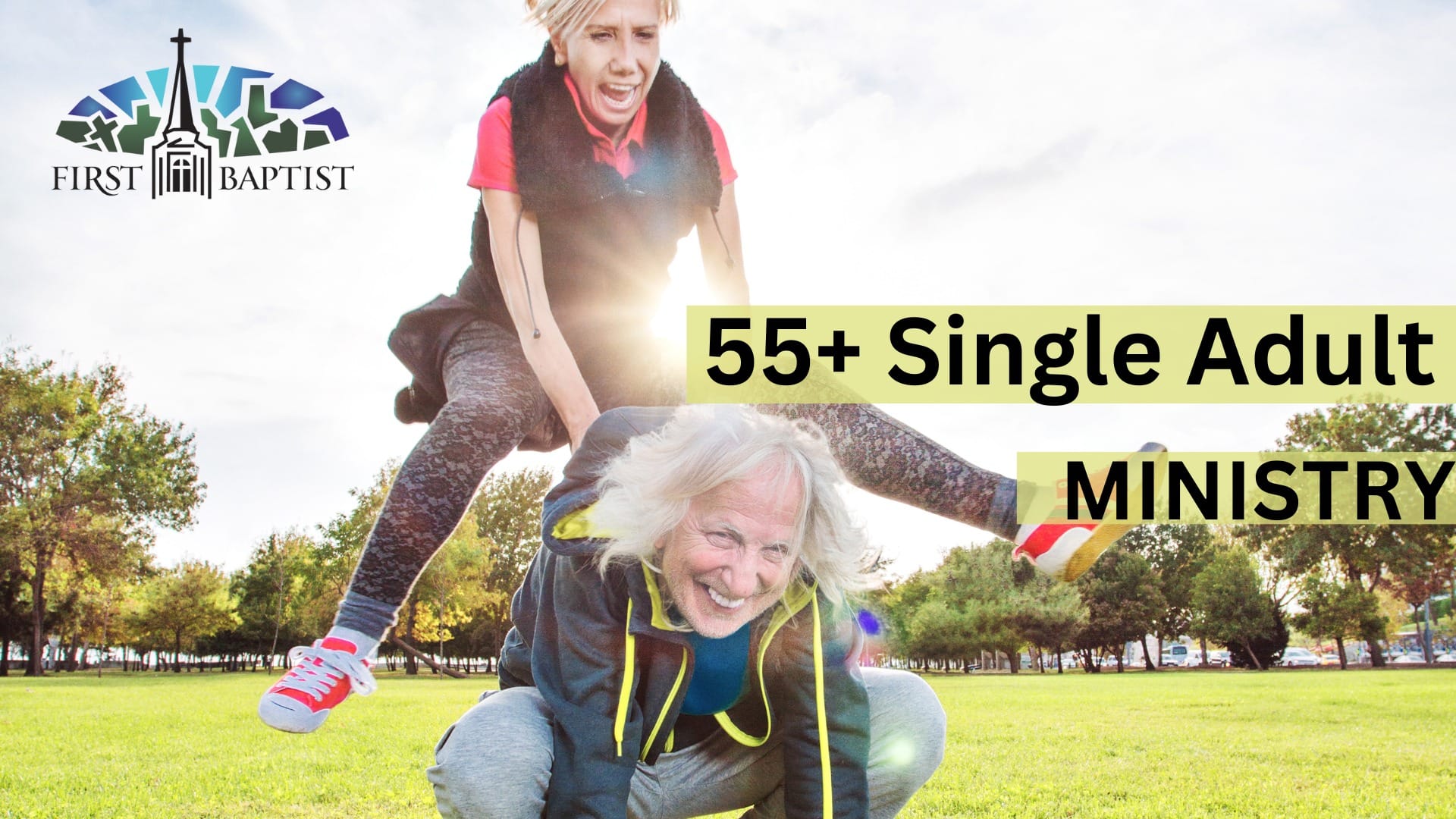 55+ Single Adult Ministry Flyer